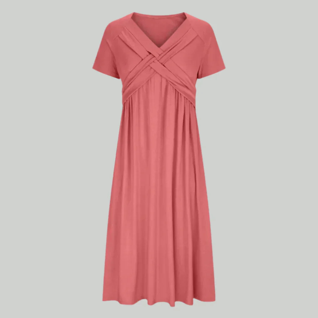 VIOLA - ROBE MIDI AVEC ENCOLURE CROISÉE
