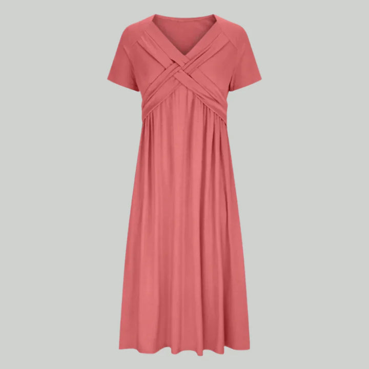 VIOLA - ROBE MIDI AVEC ENCOLURE CROISÉE