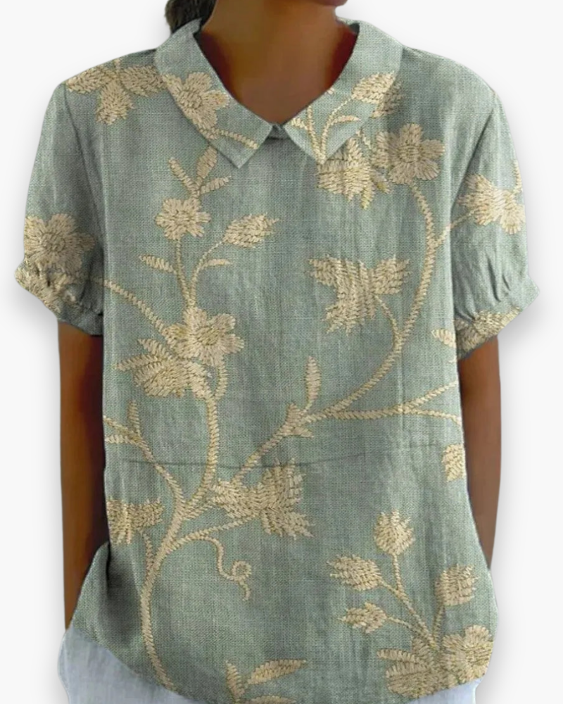 Blouse à fleurs décontractée pour femmes | Ample