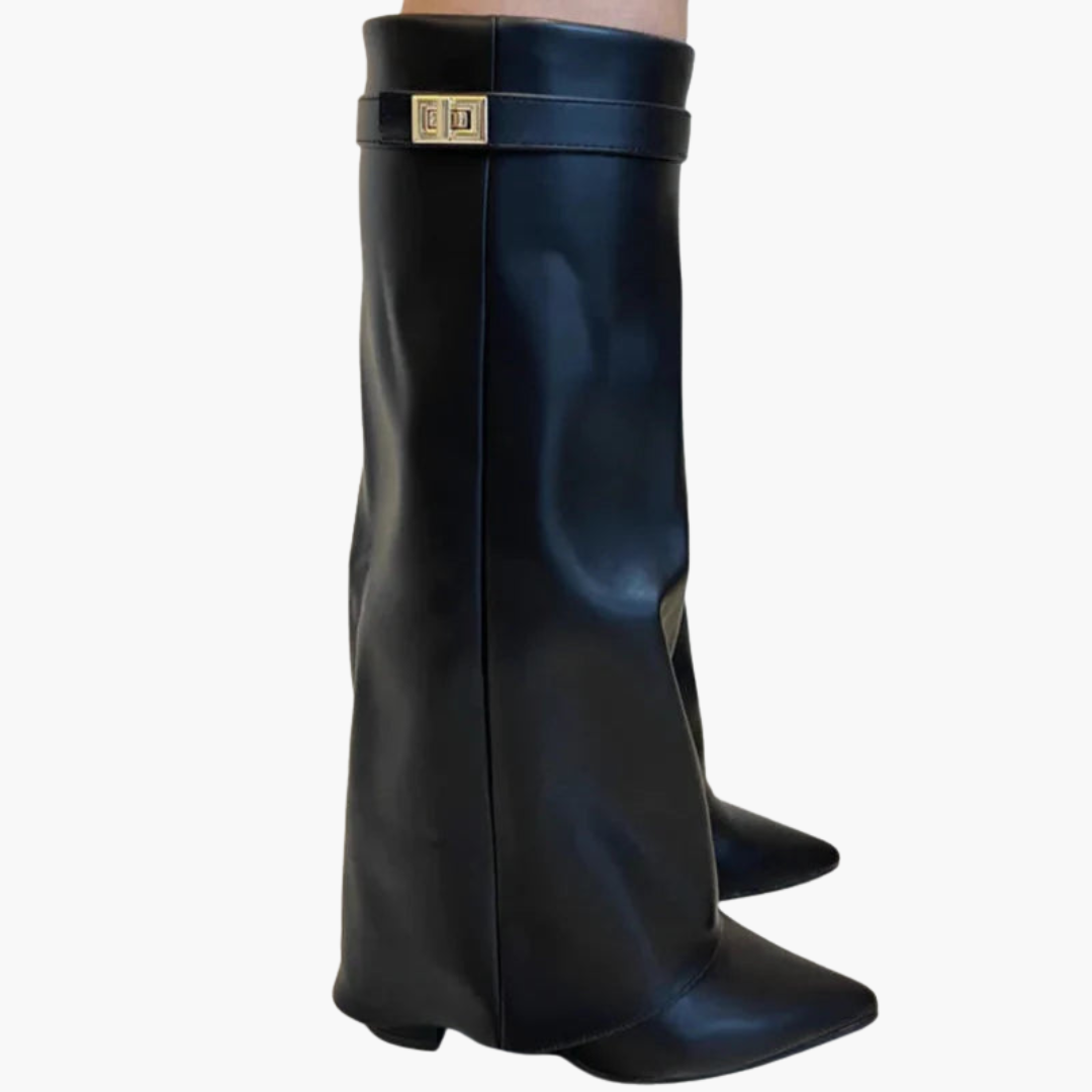 Bottes pour femmes à hauteur de genou avec boucle - Bottes élégantes