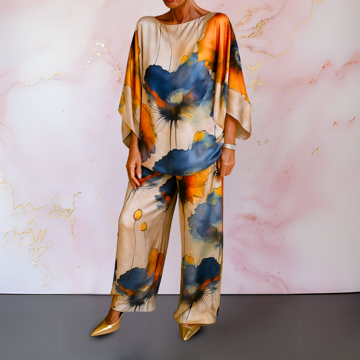 Moniek™ | Ensemble pour femmes en satin à deux pièces