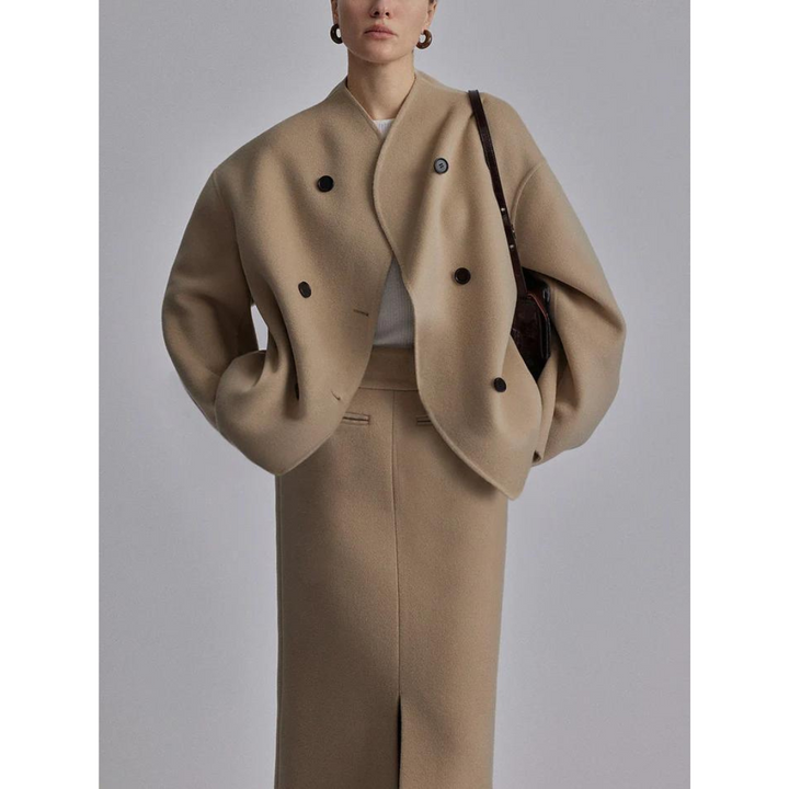 Manteau féminin à double boutonnage