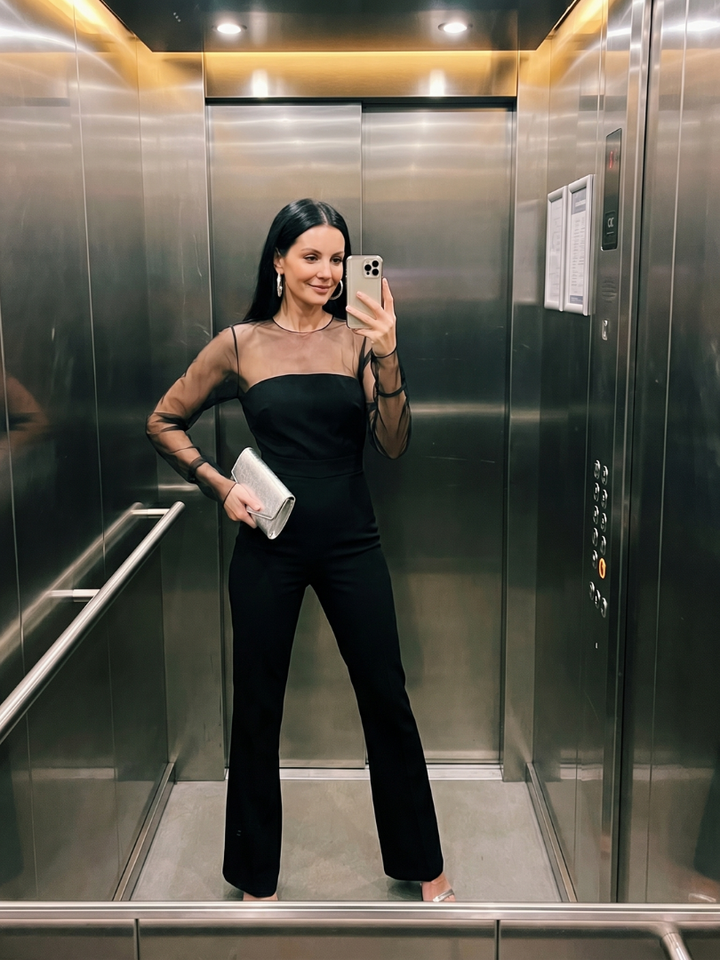 Oksana | Combinaison ajustée avec jambes larges