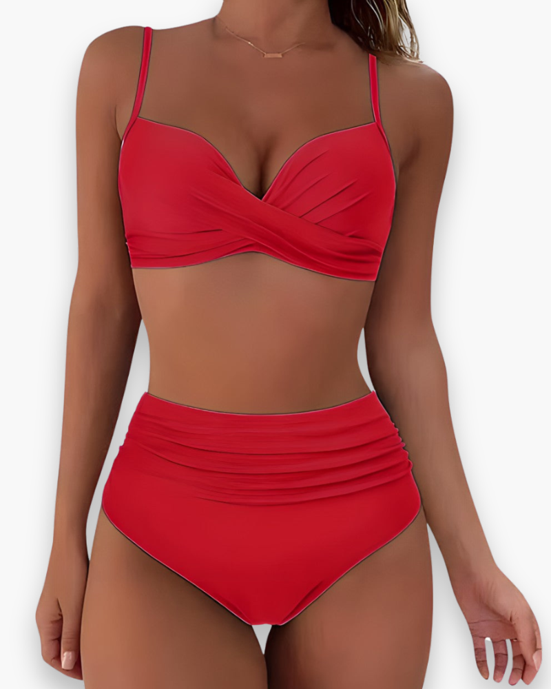 Ensemble de Bikini Taille Haute pour Femmes | Élégant et Flatteur