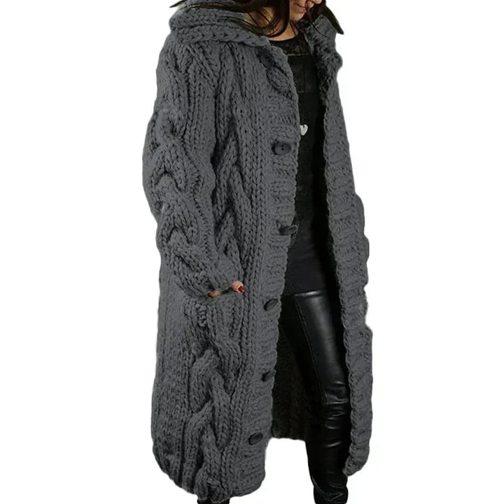 Veste en tricot longue et stylée pour femmes