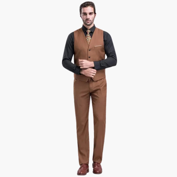 Costume moderne pour invité de mariage - pour hommes avec gilet et pantalon