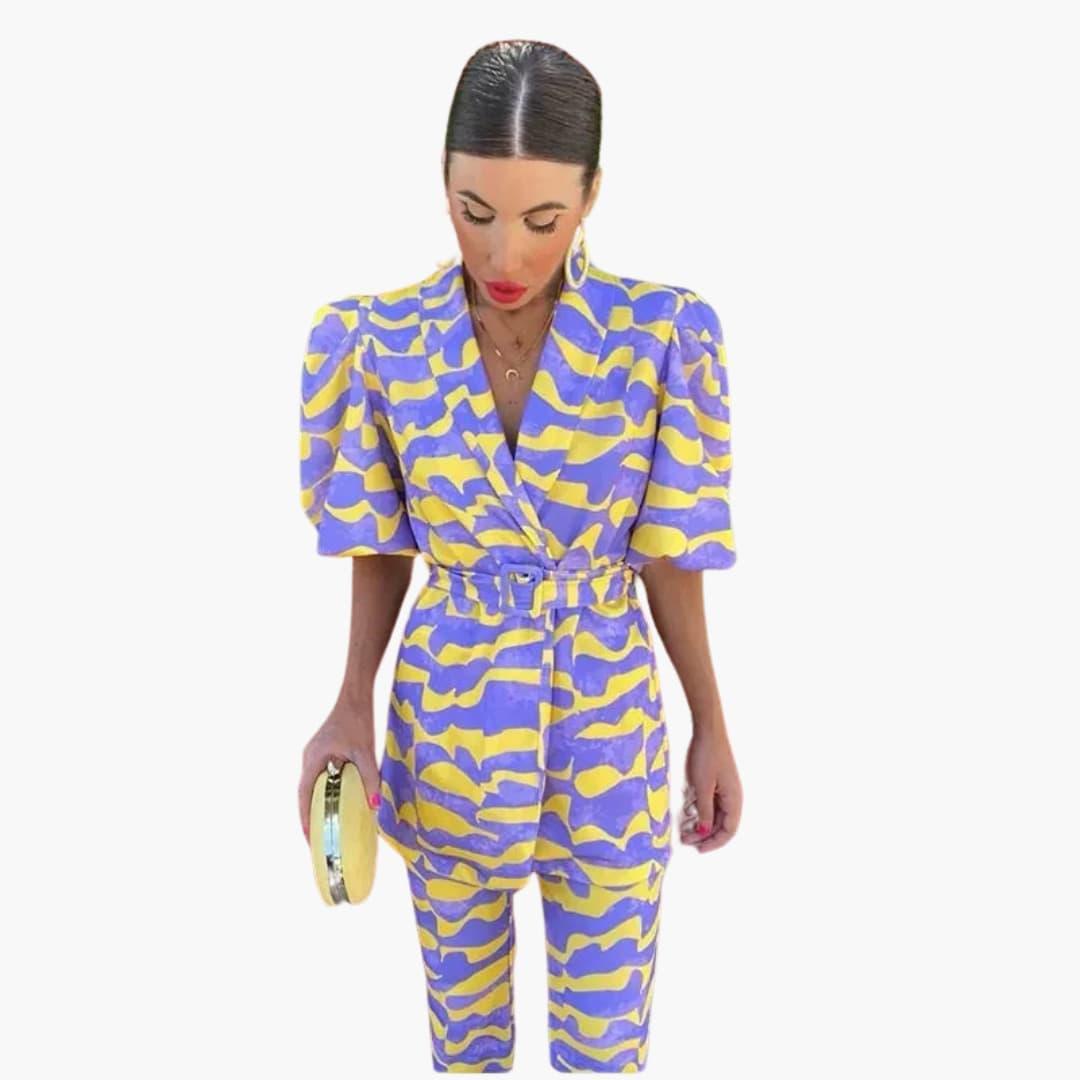 Ensemble Femme 2 pièces - Tenue de loisirs élégante en tissu doux