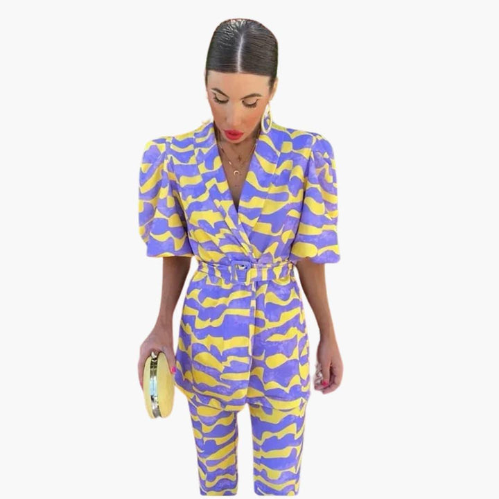 Ensemble Femme 2 pièces - Tenue de loisirs élégante en tissu doux