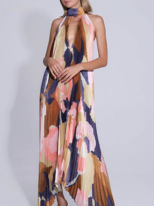 Belinda - Robe maxi à col roulé