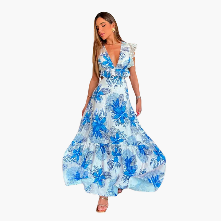 Robe Maxi en Dentelle Tendance - Robe de Soirée Élégante pour Femmes