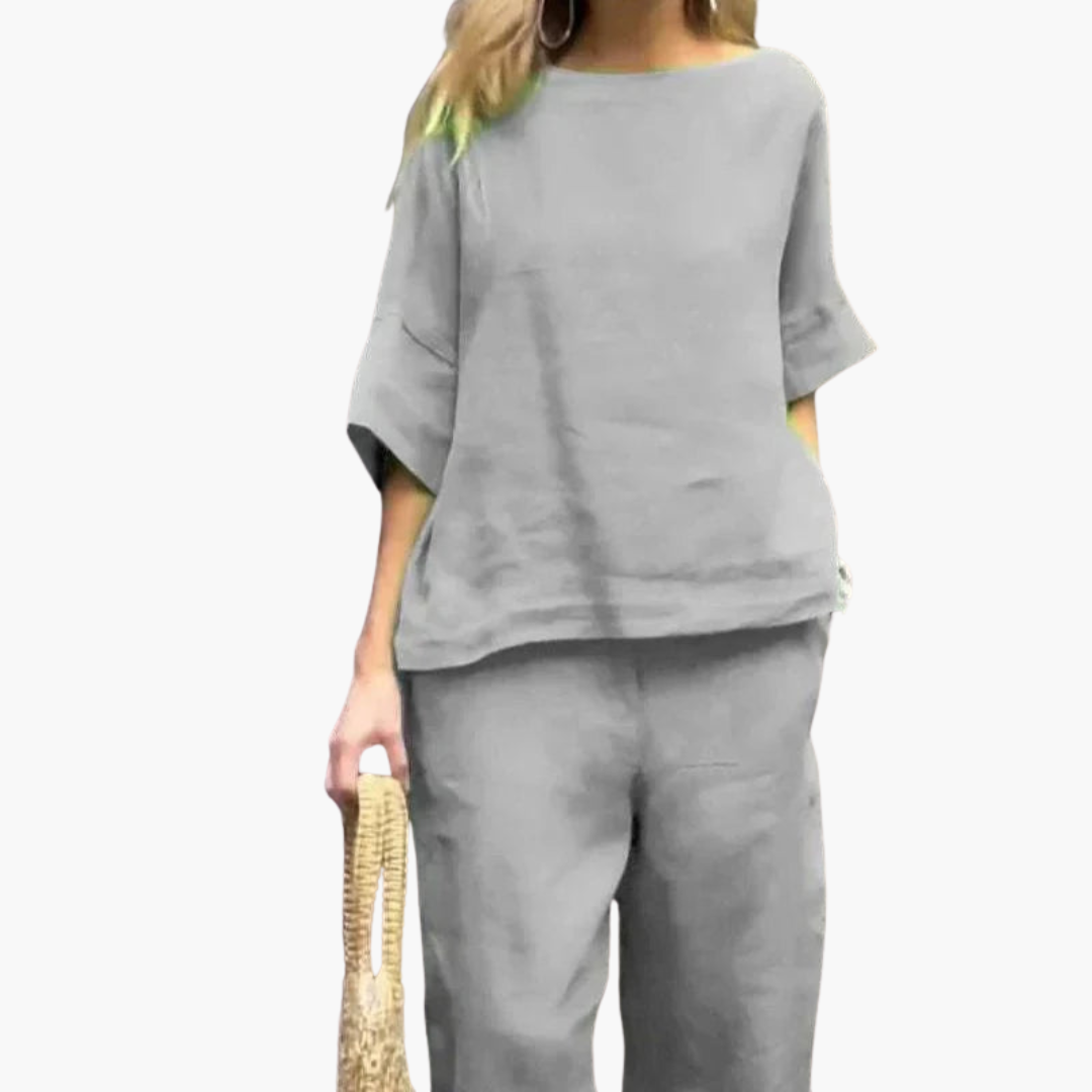 Ensemble Deux-Pièces Femme - Crop Top & Pantalon Court pour l'Été
