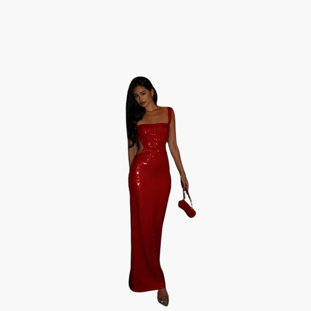 Robe de soirée pour femmes - Robe en sequins glamour