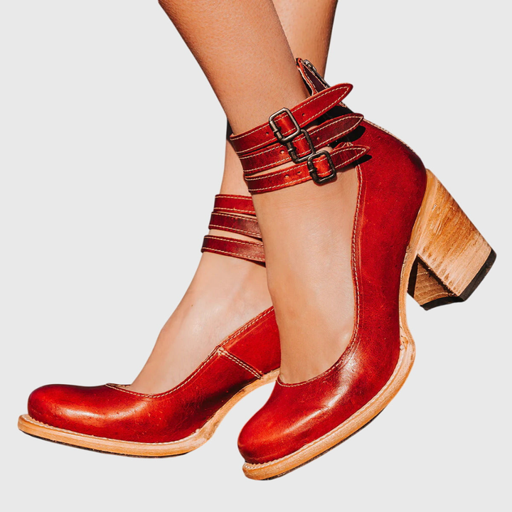 Helene | Bottes à talons blocs pour femmes avec boucle