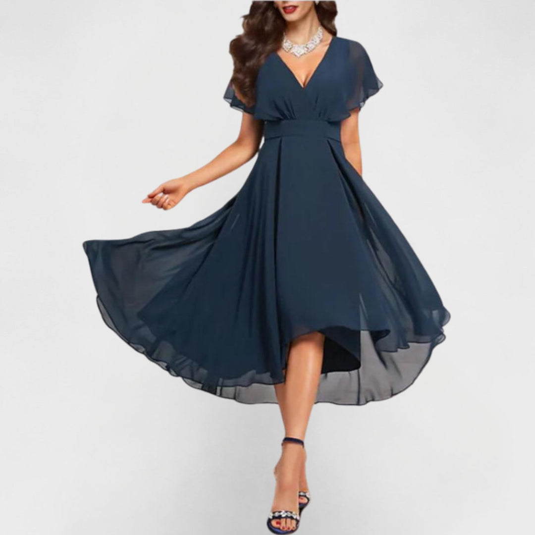 Valerie | Robe Maxi Élégante avec Décolleté en V Fluide