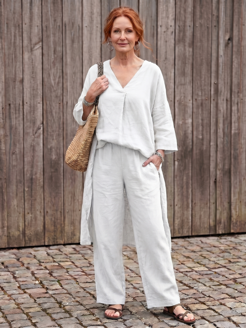 Onyx | Haut tunique ample avec ensemble de pantalons larges