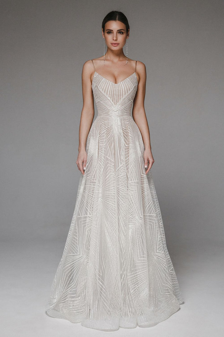 Thalassa - Robe de soirée élégante en maxi longueur avec paillettes