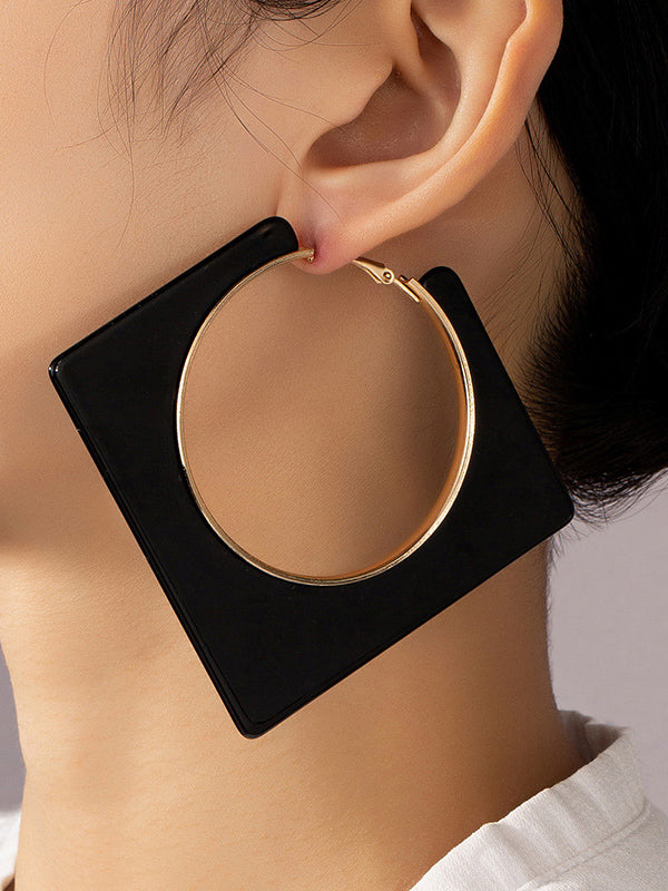 Boucles d'oreilles pendantes géométriques normcore