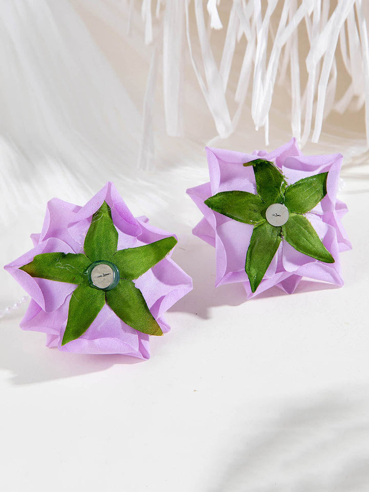 Boucles d'oreilles pendantes en forme de fleur