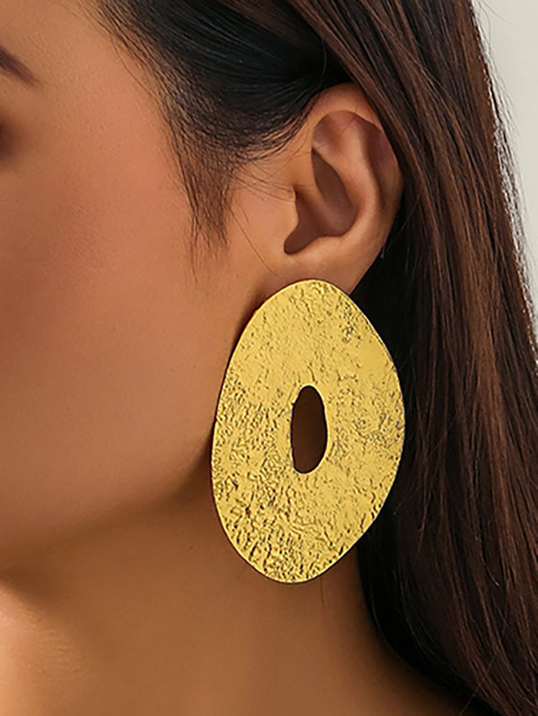 Boucles d'oreilles pendantes géométriques couleur unie