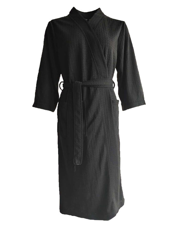 Robe de pyjama fine à bandage solide et confortable