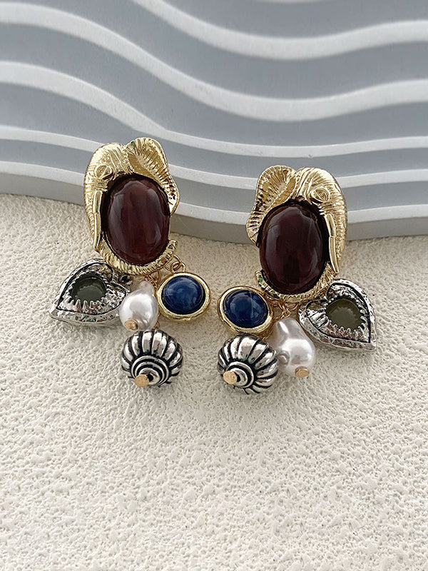 Boucles d'oreilles géométriques brillantes