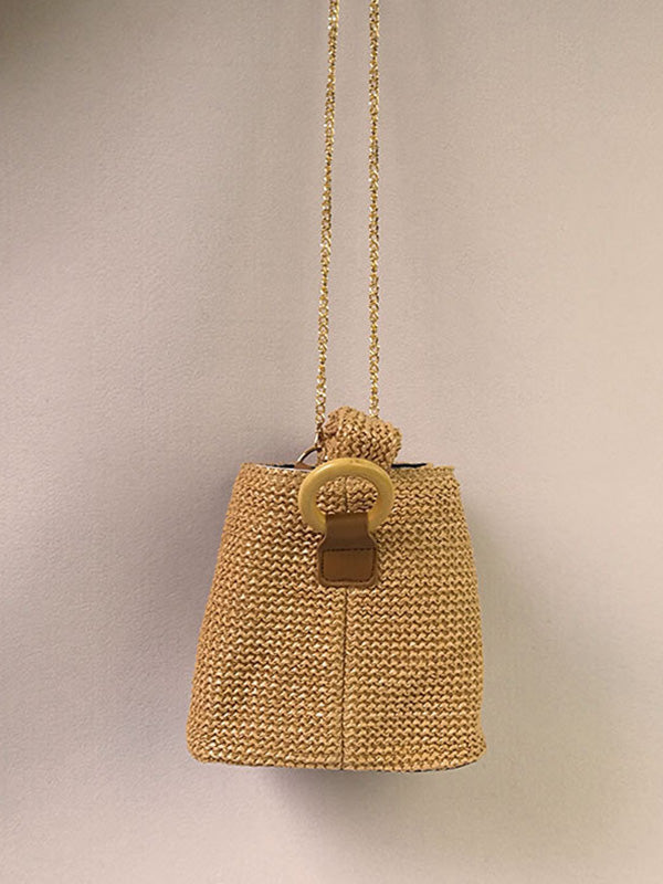 Sac à main décontracté à tissage simple