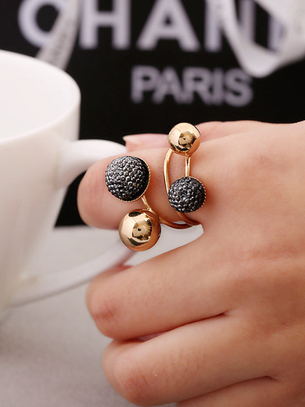 Bague élégante réglable géométrique