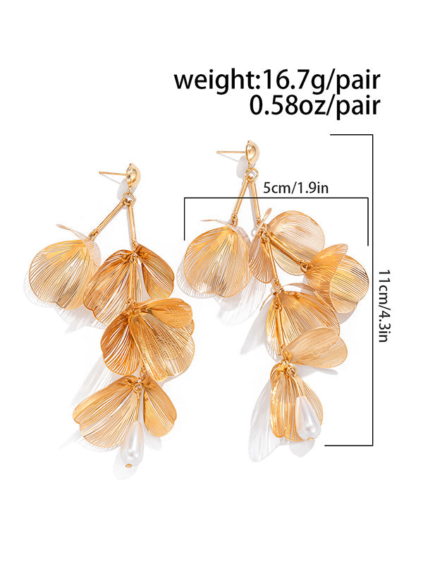Boucles d'oreilles pendantes géométriques à pompons