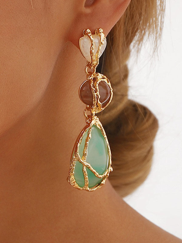 Boucles d'oreilles pendantes géométriques