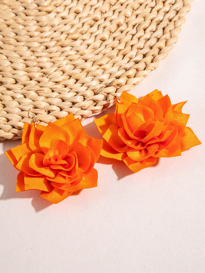 Boucles d'oreilles pendantes en forme de fleur