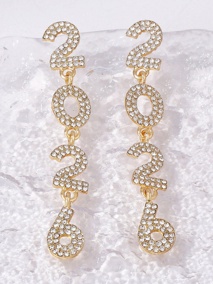 Boucles d'oreilles brillantes à motifs figuratifs, à strass