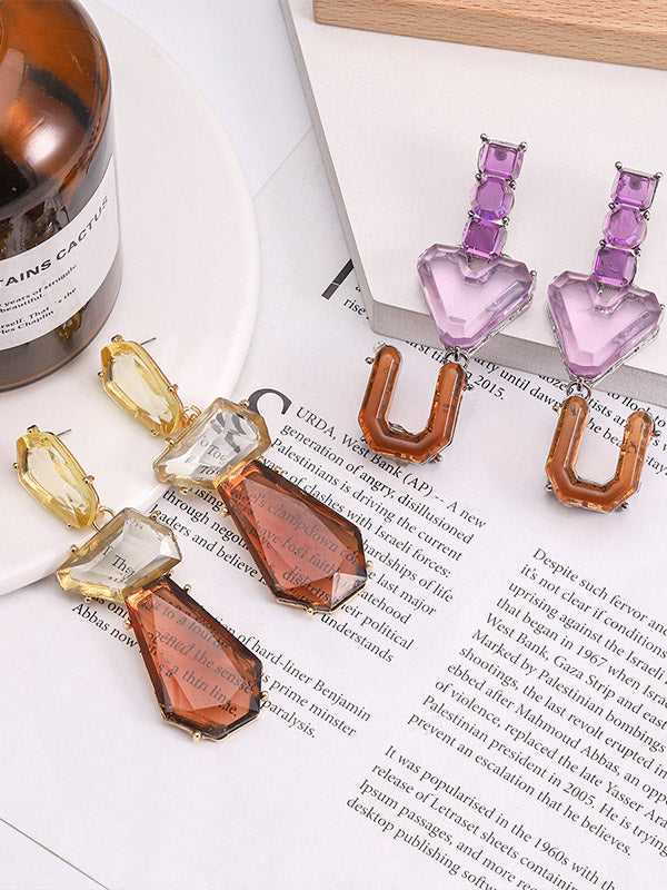 Boucles d'oreilles pendantes géométriques