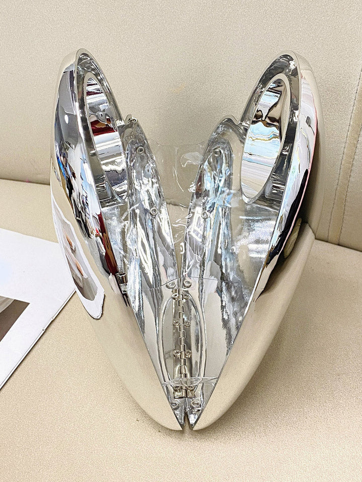 Sac à main brillant en forme de cœur