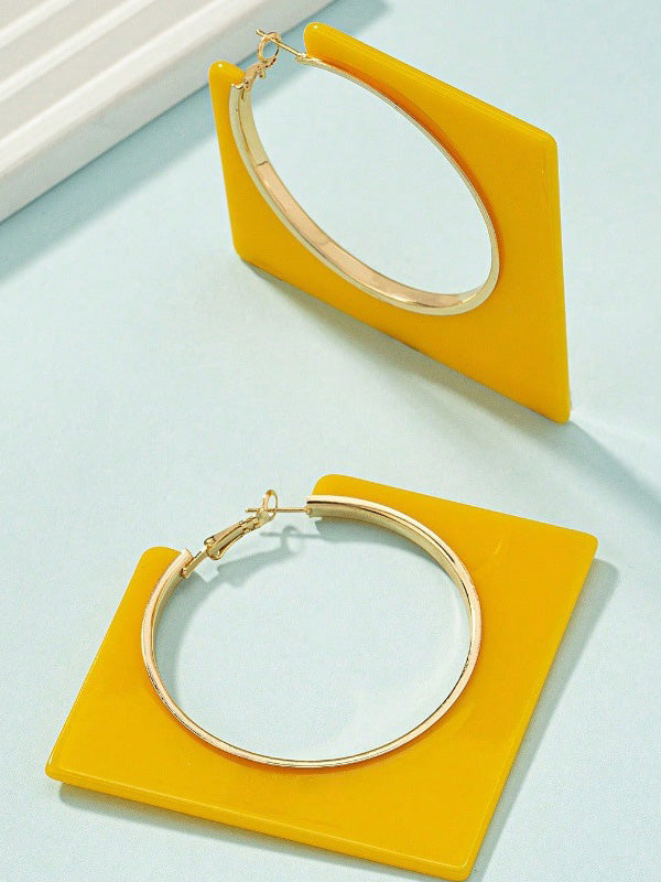 Boucles d'oreilles pendantes géométriques normcore