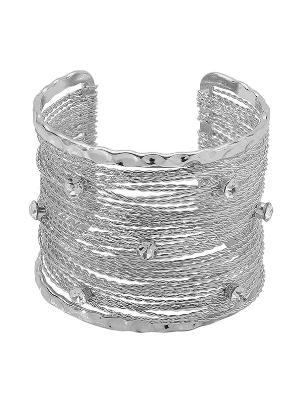 Bracelet géométrique à strass