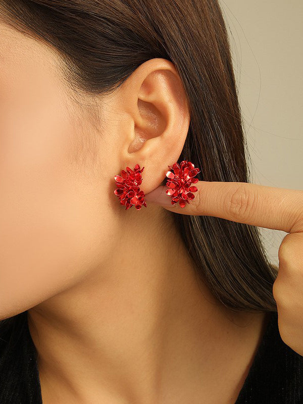 Boucles d'oreilles en forme de fleur