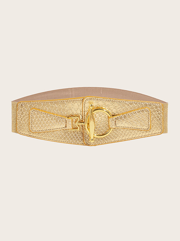 Ceinture brillante à taille élastique, à empiècements