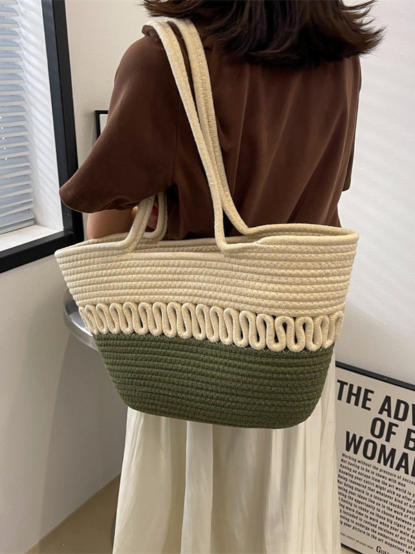 Sac à main ajouré couleur contrastée