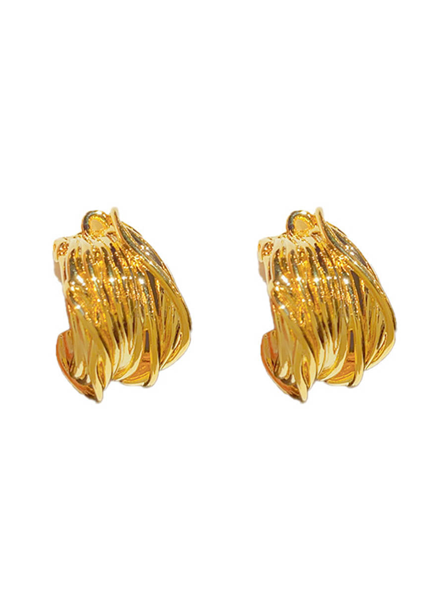 Boucles d'oreilles géométriques couleur unie