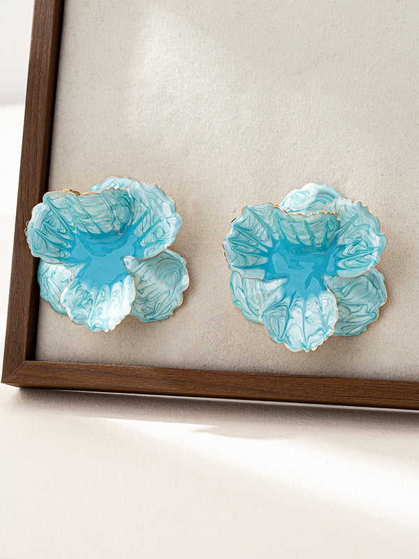 Boucles d'oreilles géométriques en forme de fleur
