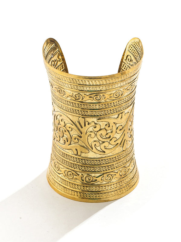 Accessoires de bracelet de couleur unie géométrique à motif sculpté