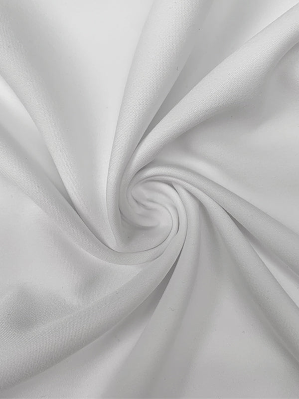 Robe chemise ample plissée coupe trapèze, à empiècements, à col revers, couleur unie