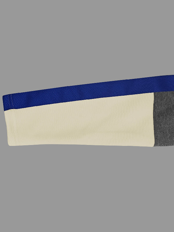 Sweat-shirt à manches longues et col haut, couleur contrastée