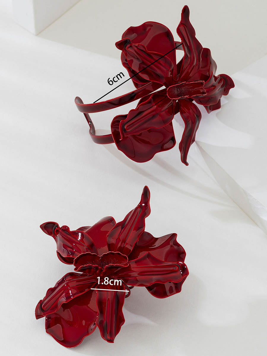 Parure bracelet et bague en forme de fleur