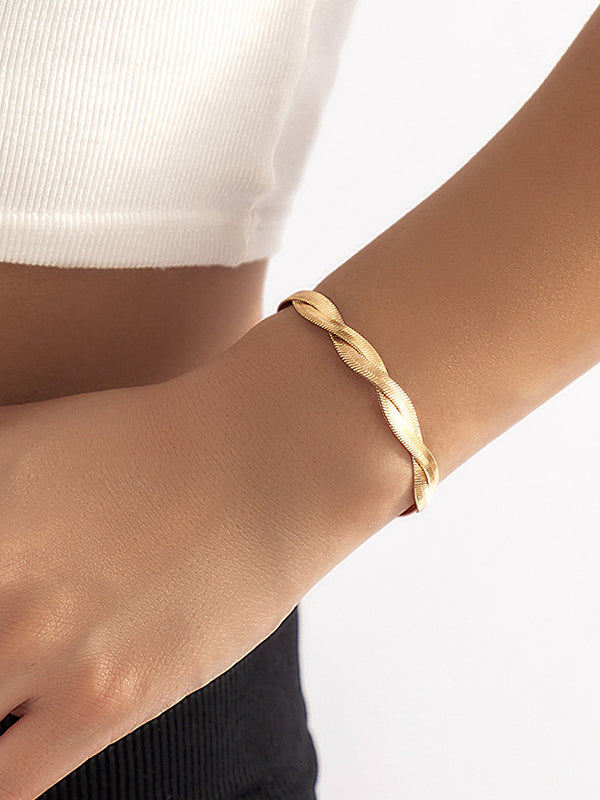 Accessoires de bracelet en alliage géométrique de couleur unie