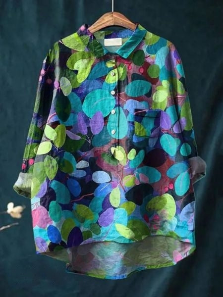 Rosa | Chemise oversize à fleurs aquarelle