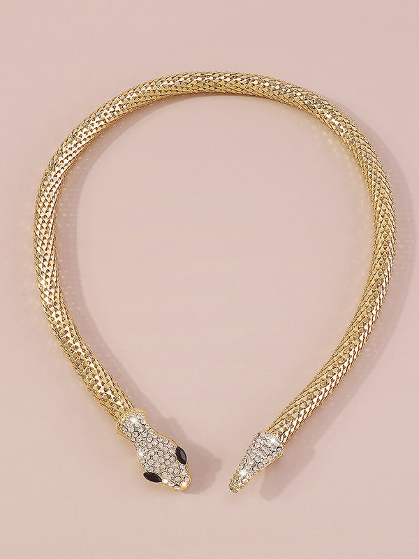 Collier élégant en forme de serpent