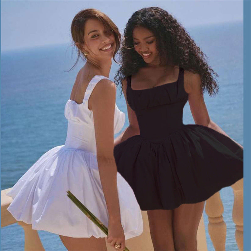 Île - Robe courte corset avec volants