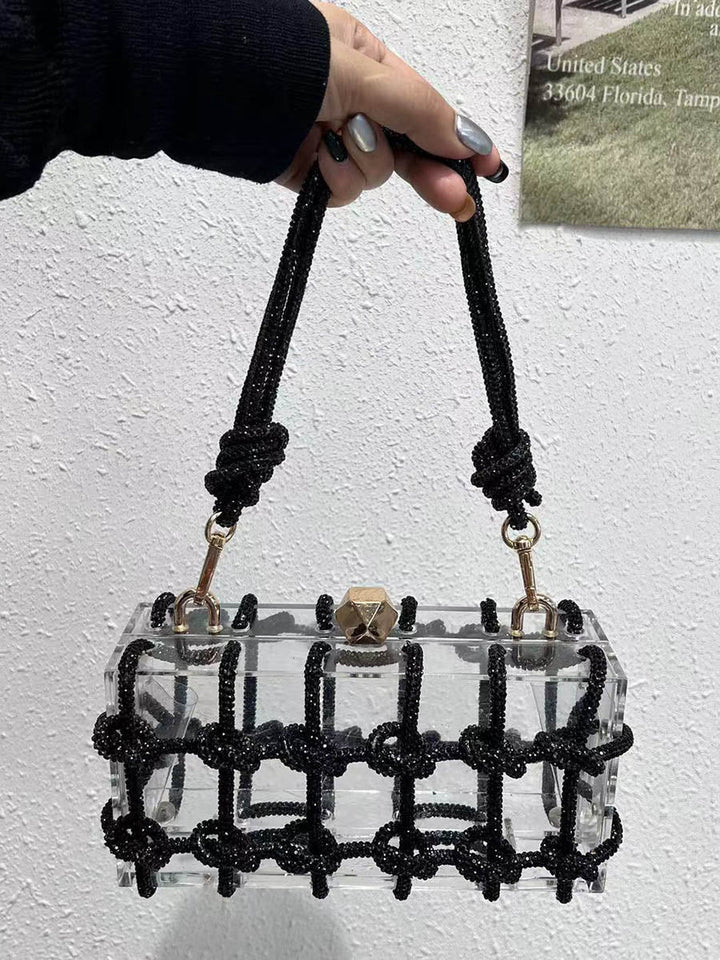 Sac besace brillant géométrique