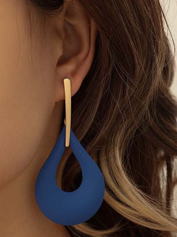 Boucles d'oreilles pendantes géométriques ajourées